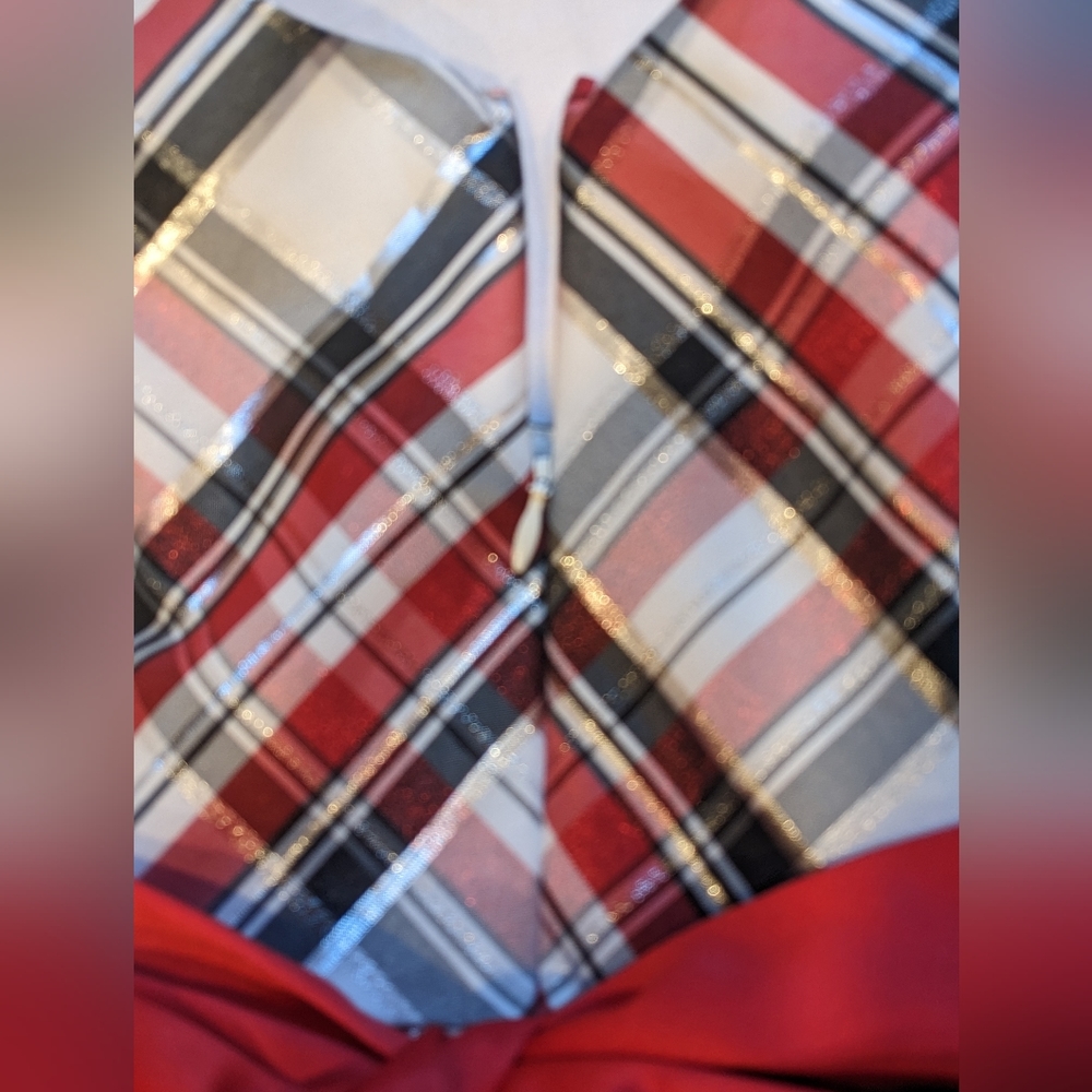NWOT..Bonnie Jean metallic plaid Holiday party dress size 4 - Picture 7 of 7